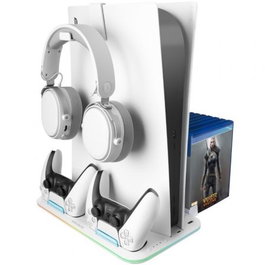 Mars Gaming Soporte Multifunción RGB MPS5-B2 Blanco para PS5